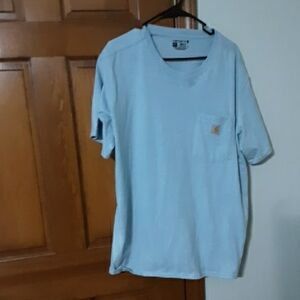 Carhartt Light Blue Short Sleeve Tee XXL Men's  Good Condition